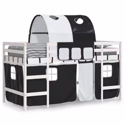 VidaXL 3207003 lettino per bambini Nero, Bianco Poliestere