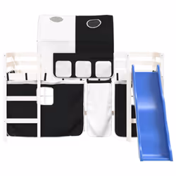 VidaXL 3207048 lettino per bambini Nero, Bianco Poliestere