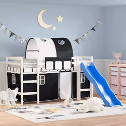 VidaXL 3207057 lettino per bambini Nero, Bianco Poliestere