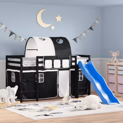 VidaXL 3207060 lettino per bambini Nero, Bianco Poliestere