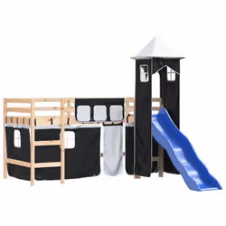 VidaXL 3207063 lettino per bambini Nero, Bianco Poliestere
