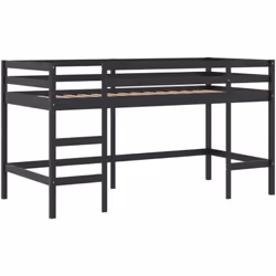 Questo letto a soppalco per bambini è stato realizzato in legno massello di pino e progettato per il divertimento e l'ottimiz ...