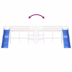 VidaXL 835905 lettino per bambini Bianco Legno - Vista aggiuntiva 8