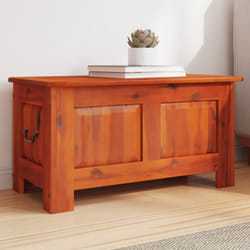 Vidaxl - Cassapanca con Coperchio Marrone in Legno Massello di Acacia