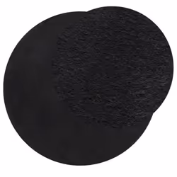 Tappeto a Pelo Corto HUARTE Morbido e Lavabile Nero Ø 160 cmcod mxl 85990 - Vista aggiuntiva 3