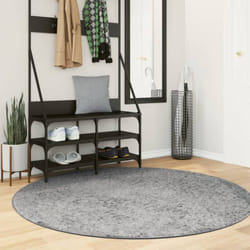 Vidaxl - Tappeto Shaggy a Pelo Lungo Moderno Grigio ø 160 cm 95809