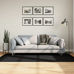 Vidaxl - Tappeto Shaggy a Pelo Lungo Moderno Nero 100x200 cm 40842