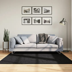 Vidaxl - Tappeto Shaggy a Pelo Lungo Moderno Nero 160x160 cm 66110