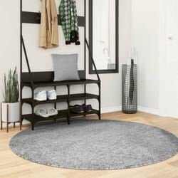 Tappeto Shaggy a Pelo Lungo Moderno Verde Ø 160 cm vidaXL35864