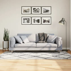 Vidaxl - Tappeto Shaggy a Pelo Lungo Moderno Crema e Nero 100x200 cm 42231