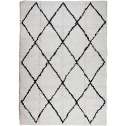 Vidaxl - Tappeto Shaggy pamplona a Pelo Lungo Crema e Nero 120x170 cm