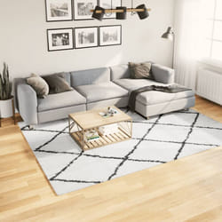 Vidaxl - Tappeto Shaggy a Pelo Lungo Moderno Crema e Nero 200x280 cm 96719