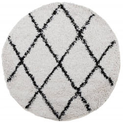 Vidaxl - Tappeto Shaggy pamplona a Pelo Lungo Crema e Nero ø 200 cm