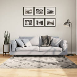 Vidaxl - Tappeto Shaggy a Pelo Lungo Moderno Beige e Antracite 160x160cm 83780