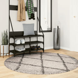 Vidaxl - Tappeto Shaggy pamplona a Pelo Lungo Beige e Antracite ø 160 cm 92252
