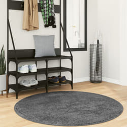 Vidaxl - Tappeto oviedo a Pelo Corto Antracite ø 120 cm 27396