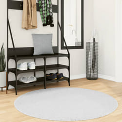 Vidaxl - Tappeto oviedo a Pelo Corto Grigio ø 120 cm 26306