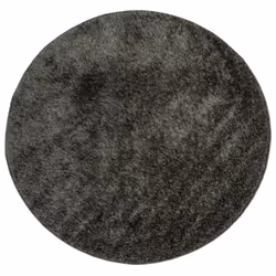 Tappeto a Pelo Lucido Lungo ISTAN Effetto Antracite Ø 160 cmcod mxl 109991 - Vista aggiuntiva 2