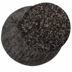Tappeto a Pelo Lucido Lungo ISTAN Effetto Antracite Ø 160 cmcod mxl 109991 - Vista aggiuntiva 3
