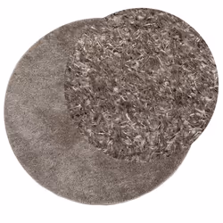 Tappeto a Pelo Lucido Lungo ISTAN Effetto Grigio Ø 100 cmcod mxl 86055 - Vista aggiuntiva 3