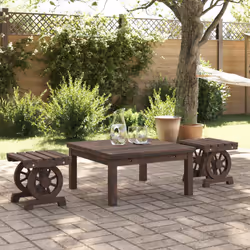 VidaXL 3207134 sedia da esterno Terrazzo Legno di pino