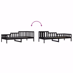 VidaXL 840369 divano Divano letto Nero - Vista aggiuntiva 7