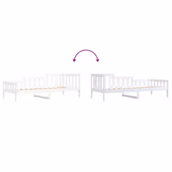 VidaXL 840371 divano Divano letto Bianco - Vista aggiuntiva 8