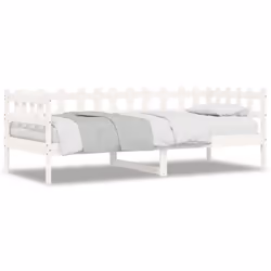 VidaXL 840383, Divano letto, Bianco, Legno di pino, 1935 mm, 980 mm, 685 mm