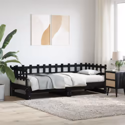 Questo versatile divano letto in legno può essere utilizzato come letto nella vostra camera da letto e si adatta perfettament ...