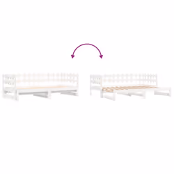 VidaXL 840392 divano Divano letto Bianco - Vista aggiuntiva 8