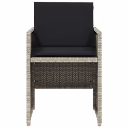VidaXL 364937 sedia da esterno Terrazzo Seduta imbottita Rattan sintetico, Acciaio Antracite - Vista aggiuntiva 5