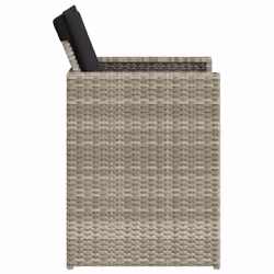 VidaXL 364937 sedia da esterno Terrazzo Seduta imbottita Rattan sintetico, Acciaio Antracite - Vista aggiuntiva 6