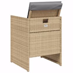 VidaXL 364938 sedia da esterno Terrazzo Seduta imbottita Rattan sintetico, Acciaio Grigio - Vista aggiuntiva 7