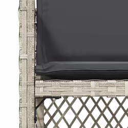 VidaXL Sedie da Giardino con Cuscini 4 pz Grigio Chiaro in Polyrattan - Vista aggiuntiva 8