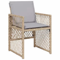 VidaXL 364955 sedia da esterno Terrazzo Seduta imbottita Rattan sintetico, Acciaio Grigio - Vista aggiuntiva 4