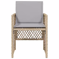 VidaXL 364955 sedia da esterno Terrazzo Seduta imbottita Rattan sintetico, Acciaio Grigio - Vista aggiuntiva 5