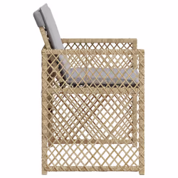 VidaXL 364955 sedia da esterno Terrazzo Seduta imbottita Rattan sintetico, Acciaio Grigio - Vista aggiuntiva 6