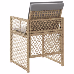VidaXL 364955 sedia da esterno Terrazzo Seduta imbottita Rattan sintetico, Acciaio Grigio - Vista aggiuntiva 7