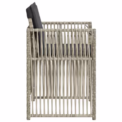 VidaXL 364971 sedia da esterno Terrazzo Seduta imbottita Rattan sintetico, Acciaio Antracite - Vista aggiuntiva 6