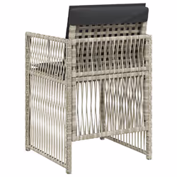 VidaXL 364971 sedia da esterno Terrazzo Seduta imbottita Rattan sintetico, Acciaio Antracite - Vista aggiuntiva 7