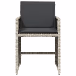 VidaXL 364988 sedia da esterno Terrazzo Seduta imbottita Rattan sintetico, Acciaio Antracite - Vista aggiuntiva 5