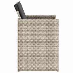 VidaXL 364988 sedia da esterno Terrazzo Seduta imbottita Rattan sintetico, Acciaio Antracite - Vista aggiuntiva 6