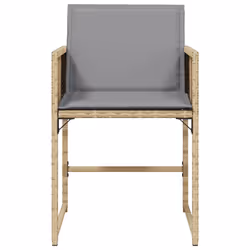 VidaXL 365006 sedia da esterno Terrazzo Seduta imbottita Rattan sintetico, Acciaio Grigio - Vista aggiuntiva 5