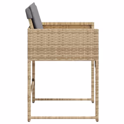VidaXL 365006 sedia da esterno Terrazzo Seduta imbottita Rattan sintetico, Acciaio Grigio - Vista aggiuntiva 6