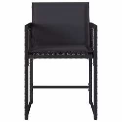 VidaXL 365018 sedia da esterno Terrazzo Seduta imbottita Rattan sintetico, Acciaio Nero - Vista aggiuntiva 5