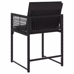 VidaXL 365018 sedia da esterno Terrazzo Seduta imbottita Rattan sintetico, Acciaio Nero - Vista aggiuntiva 7