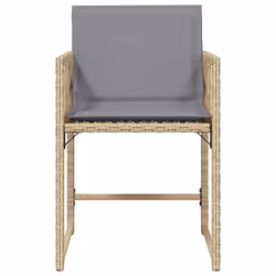 VidaXL 365023 sedia da esterno Terrazzo Seduta imbottita Rattan sintetico, Acciaio Grigio - Vista aggiuntiva 5