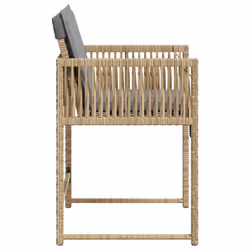 VidaXL 365023 sedia da esterno Terrazzo Seduta imbottita Rattan sintetico, Acciaio Grigio - Vista aggiuntiva 6