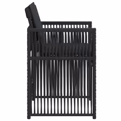 VidaXL 365035 sedia da esterno Terrazzo Seduta imbottita Rattan sintetico, Acciaio Nero - Vista aggiuntiva 6