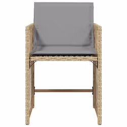 VidaXL 365040 sedia da esterno Terrazzo Seduta imbottita Rattan sintetico, Acciaio Grigio - Vista aggiuntiva 5